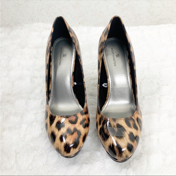 Worthington Jean Leopard Print Heels - Picture 3 of 8